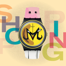 Ρολόι Swatch σε εικαστικό για shopping