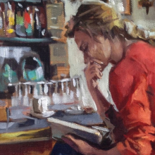 Εικ.: Isabelle Zutter, «L'heure du thé» (2016, λεπτ.) 