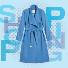 μπλε καμπαρτίνα  