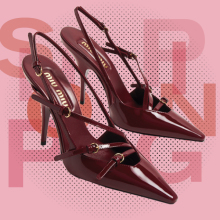 miu miu τακούνια μπορντό