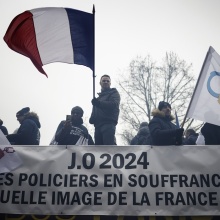 Διαμαρτυρία στο Παρίσι για τη διοργάνωση των Ολυμπιακών Αγώνων 2024