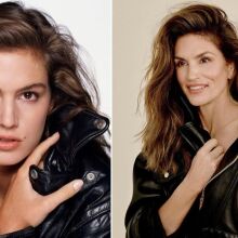 Η 58χρονη Σίντι Κρόφορντ φορά ξανά το ίδιο δερμάτινο μπουφάν που φορούσε σε ηλικία 20 ετών - Η throwback ανάρτηση στο Instagram.