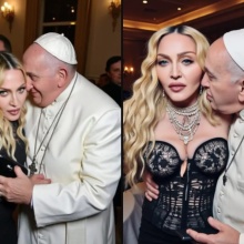 Μαντόνα και πάπας Φραγκίσκος - Φωτογραφίες δημιουργημένες με ΑΙ