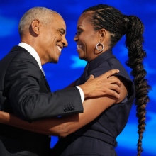 Το ζευγάρι Μισέλ και Μπαράκ Ομπάμα εν δράσει 