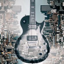 μια κιθάρα κατασκευασμένη με Τεχνητή Νοημοσύνη