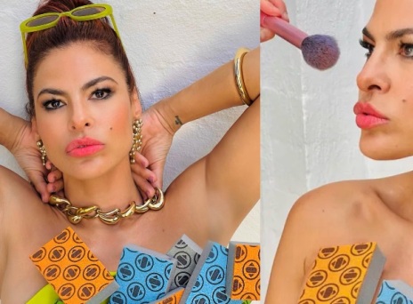 Εύα Μέντες: Έφτιαξε φόρεμα από σφουγγάρια κουζίνας - Η ηθοποιός και σύντροφος του Ράιαν Γκόσλινγκ προωθεί νέα σειρά προϊόντων.