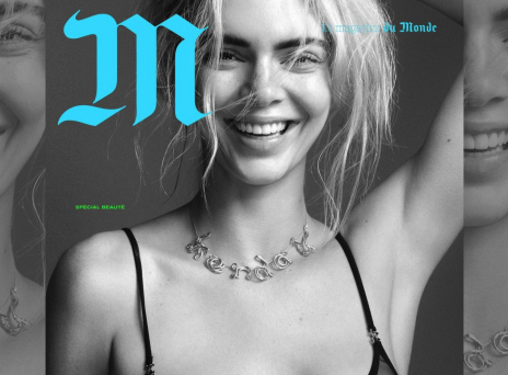 H Κένταλ Τζένερ φωτογραφημένη από τον Όλιβερ Χάντλι Περτς για το εξώφυλλο του περιοδικού της εφημερίδας Le Monde, M