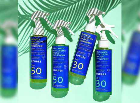 Αντηλιακά Korres Splash με ginseng και υαλουρονικό, αγγούρι και υαλουρονικό