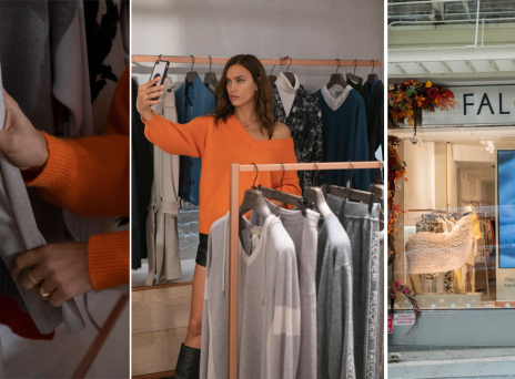 Spotted: Η Irina Shayk με Falconeri πουλόβερ, από κασμίρι και μετάξι σε τέλειο χρώμα στη boutique του αγαπημένου της brand στο Σόχο (Νέα Υόρκη).