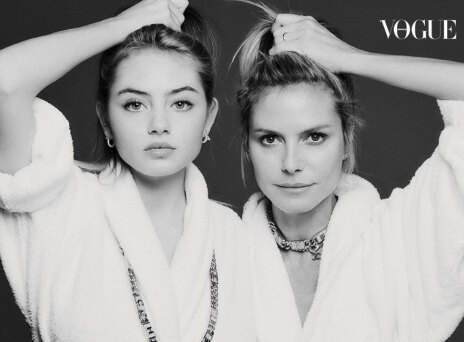 Το σουπερμόντελ Heidi Klum (δεξιά) με την 16χρονη κόρη της Leni (αριστερά) στη Vogue Γερμανίας