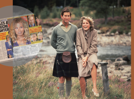 Prince Charles and Diana, Princess of Wales (1961 - 1997) pose together during their honeymoon in Balmoral, Scotland, 19th August 1981. (Photo by Serge Lemoine/Getty Images)
