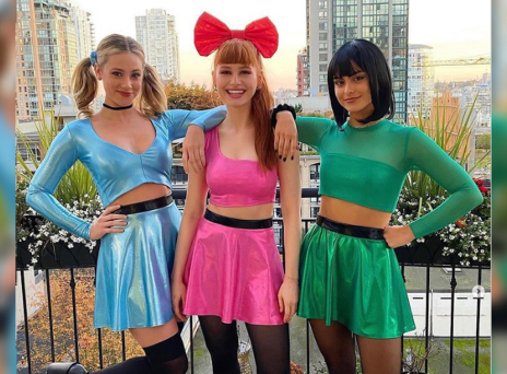Γυναίκες ντυμένες powerpuff girls για Halloween
