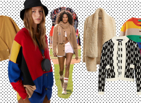 Μοντέλα από επιδείξεις μόδας και διάφορα σχέδια ζακέτας