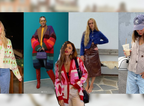 Γυναίκες ποζάρουν φορώντας ζακέτες