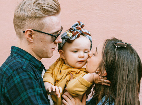 Ζευγάρι με μωρό