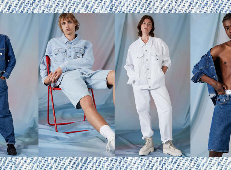 Μοντέλα με τζιν ρούχα Calvin Klein
