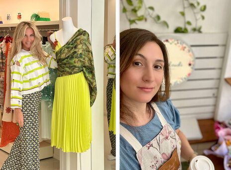 Η Χριστίνα Παπανικολάου, ιδιοκτήτρια του "Sōma Luxury" και η  Lucia Villa  ιδιοκτήτρια του «Louloudi Milano»