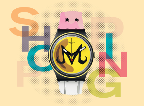 Ρολόι Swatch σε εικαστικό για shopping