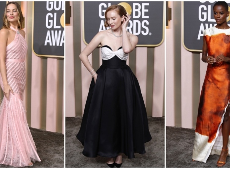 Από αριστέρα: Margot Robbie, Hannah Einbinger και Letitia Wright.  