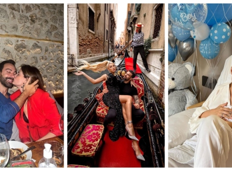 Χριστίνα Μπόμπα και Σάκης Τανιμανίδης, Ιωάννα Τούνη και Δημήτρης Αλεξάνδρου και Ελένη Φουρέιρα με τον γιο της 