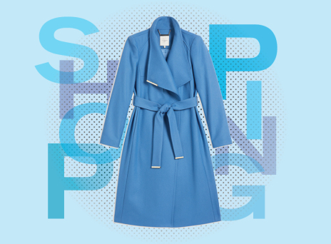 μπλε καμπαρτίνα  