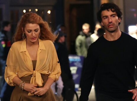 Η Μπλέικ Λάιβλι στα γυρίσματα με τον Τζάστιν Μπαλντόνι 