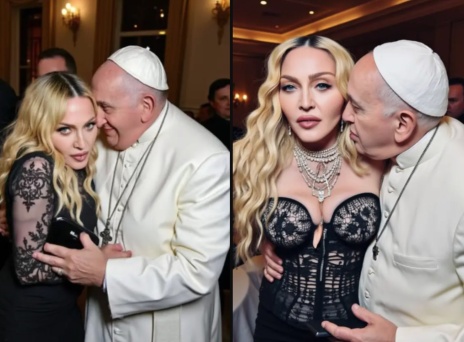 Μαντόνα και πάπας Φραγκίσκος - Φωτογραφίες δημιουργημένες με ΑΙ