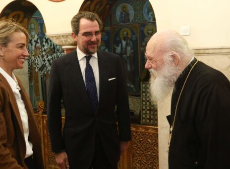 Νικόλαος Ντε Γκρες και Χρυσή Βαρδινογιάννη ζήτησαν την ευλογία του Ιερώνυμου