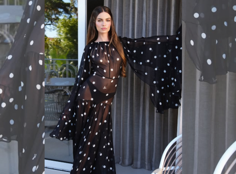 πουά φόρεμα 