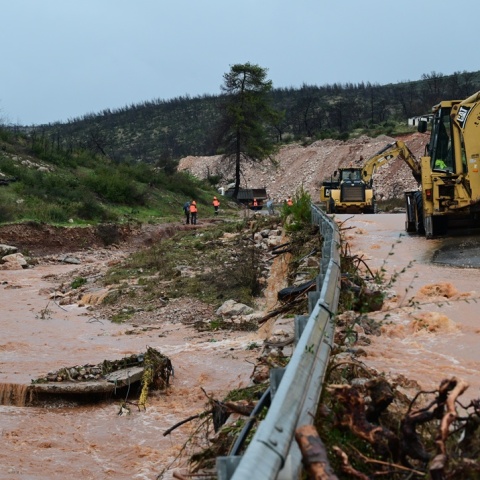 Κακοκαιρία στη Μάνδρα