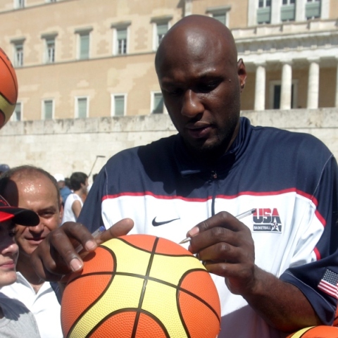 Ο Λαμάρ Όντομ κατά την επίσκεψή του στην Αθήνα το 2010