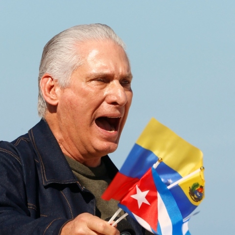 Ο πρόεδρος της Κούβας, Μιγκέλ Ντίας-Κανέλ 