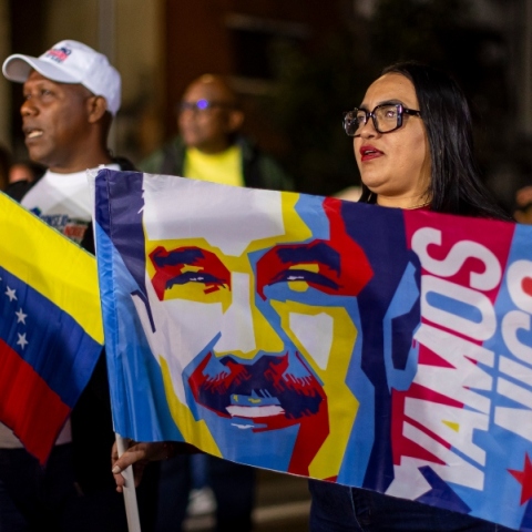 Διαδηλωτές υπέρ του Μαδούρο στους δρόμους του Καράκας 