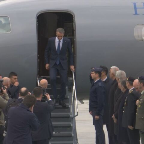 Η άφιξη του Κυριάκου Μητσοτάκη στην Άγκυρα