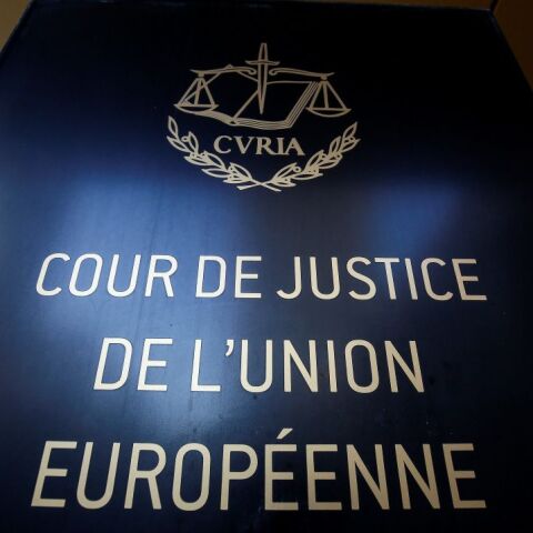 Πινακίδα του Δικαστηρίου της Ευρωπαϊκής Ένωσης στο Λουξεμβούργο