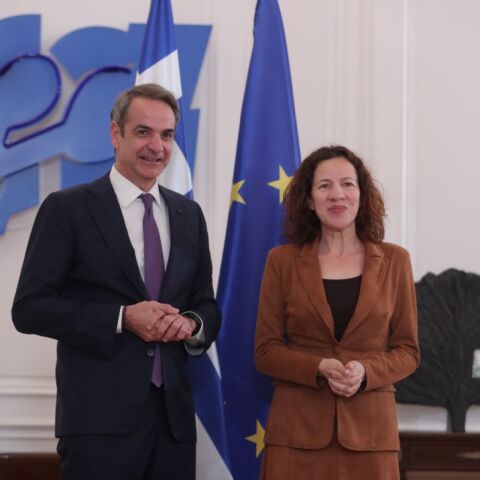 Ο Κυριάκος Μητσοτάκης και η Ροξάνα Μινζάτου