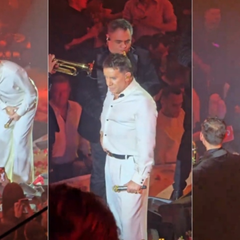 Ατύχημα για τον Μαζωνάκη – Θαμώνας του πέταξε πανέρι με λουλούδια πετυχαίνοντάς τον σε ευαίσθητο σημείο 