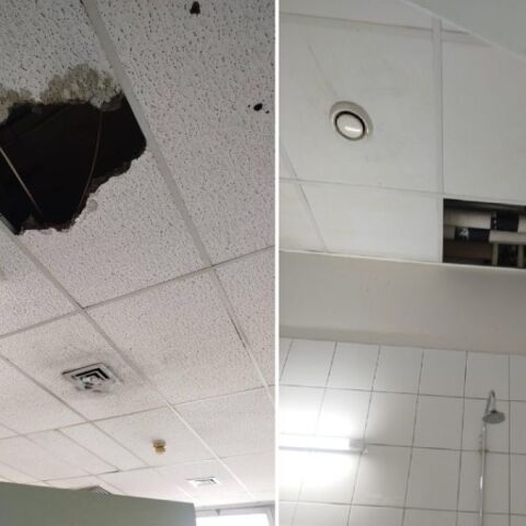 Τα σημεία πτώσης της οροφής στο Θριάσιο