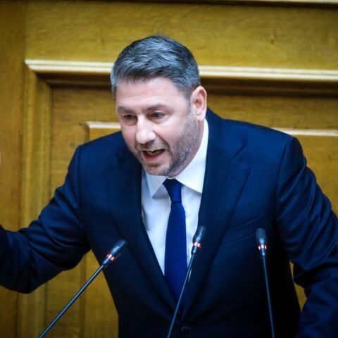 O Νίκος Ανδρουλάκης στο βήμα της Βουλής