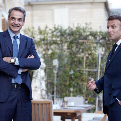 Κυριάκος Μητσοτάκης και Εμανουέλ Μακρόν