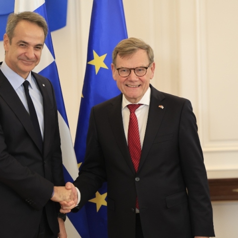 Συνάντηση Μητσοτάκη – Βάντεφουλ: Η Ευρώπη πρέπει να είναι παρούσα στην Μέση Ανατολή 
