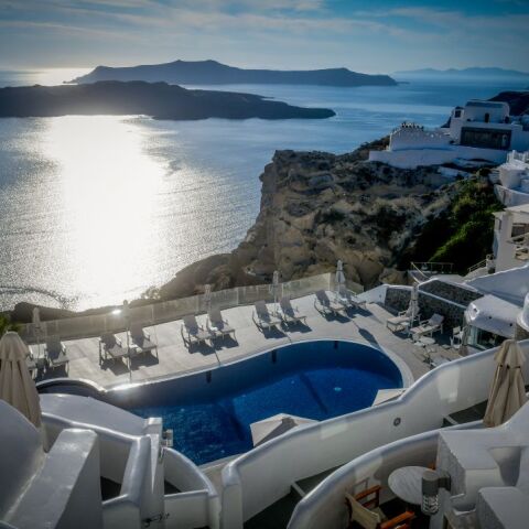 H καλντέρα της Σαντορίνης