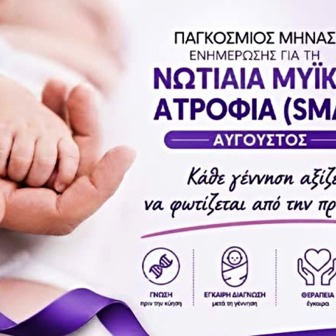 Εθνική εκστρατεία ενημέρωσης για τη Νωτιαία Μυϊκή Ατροφία - «Μιλάμε για την SMA… Πλέον Ξέρεις»