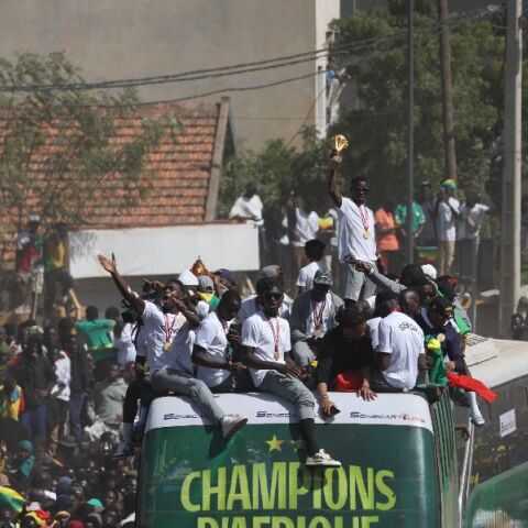 Οι πανηγυρισμοί της Εθνικής Σενεγάλης μετά την κατάκτηση του Κόπα Άφρικα