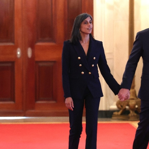 Ο Τζέι Ντι Βανς με τη σύζυγό του, Ούσα 