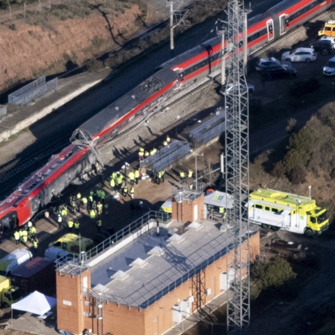 Το σημείο της σιδηροδρομικής τραγωδίας στην Ισπανία