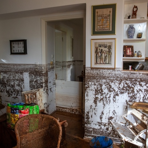 Πλημμυρισμένο σπίτι στη Βάρη Αττικής