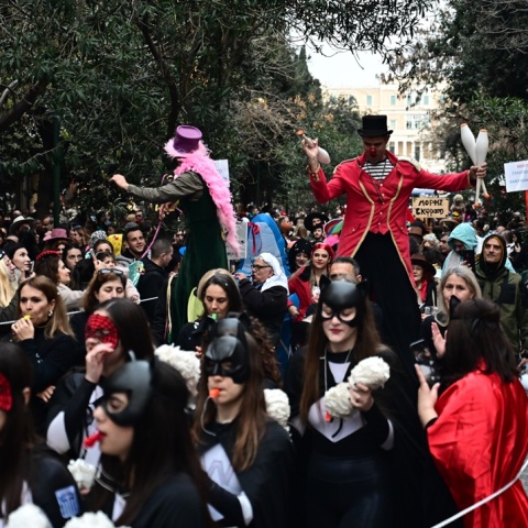 Στιγμιότυπο από το καρναβάλι στην Αθήνα