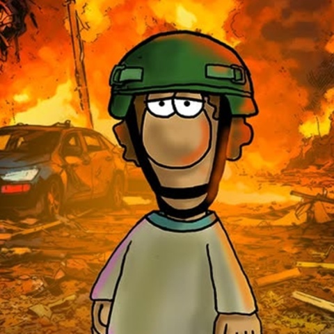 Αρκάς: Το σκίτσο με τον Μάρτιο σε εμπόλεμη ζώνη