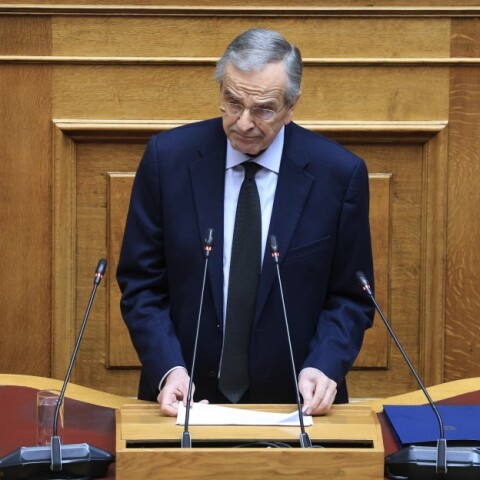 Ο Αντώνης Σαμαράς σε ομιλία του στη Βουλή